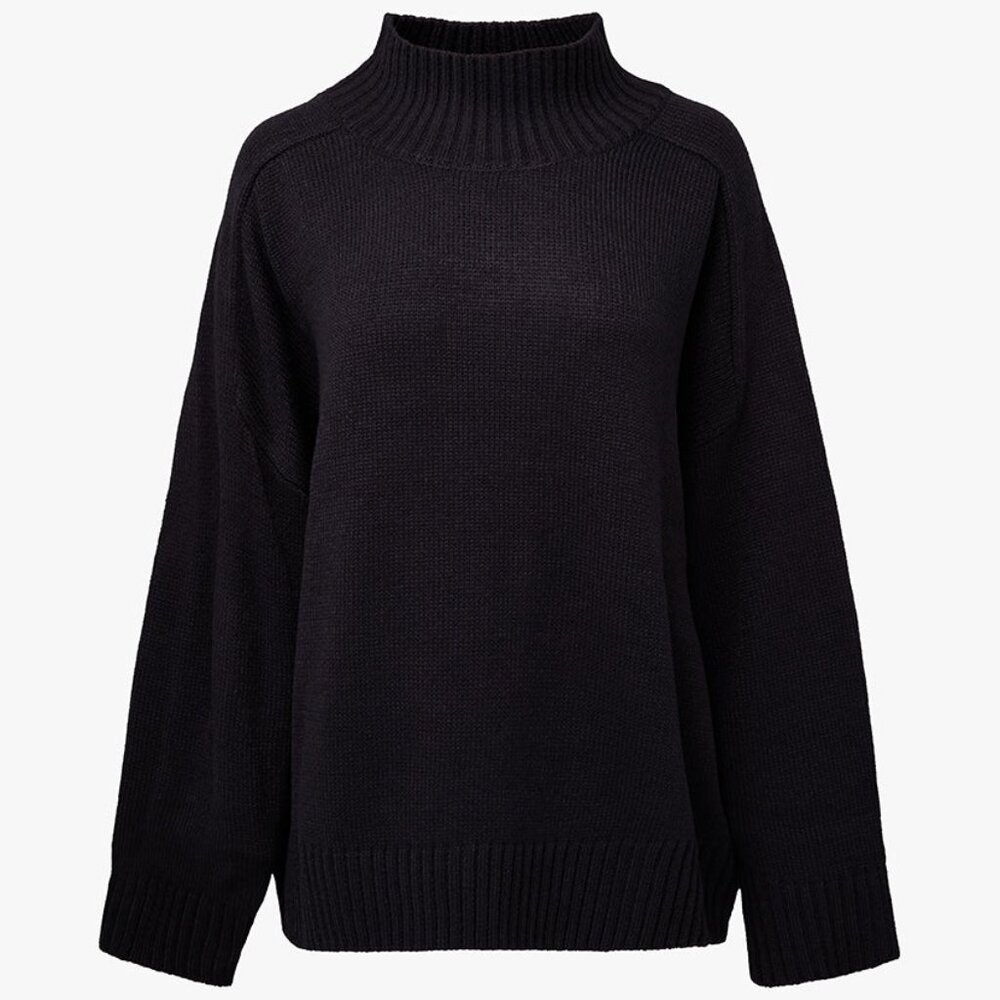WeWoreWhat Oversized Funnel Neck Sweater Navy Size L